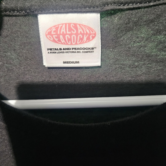 Petals And Peacocks Flower Power Crop Top EUC Medium 18 PTP - 16 Inches Length - Picture 5 of 7